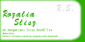 rozalia slisz business card